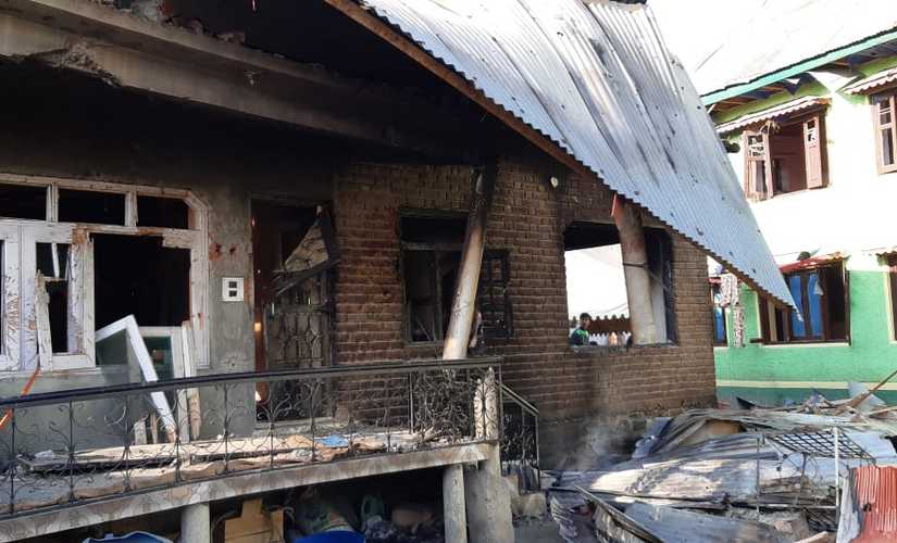 The Mir's family house, which was destroyed during the encounter. Sameer Yasir