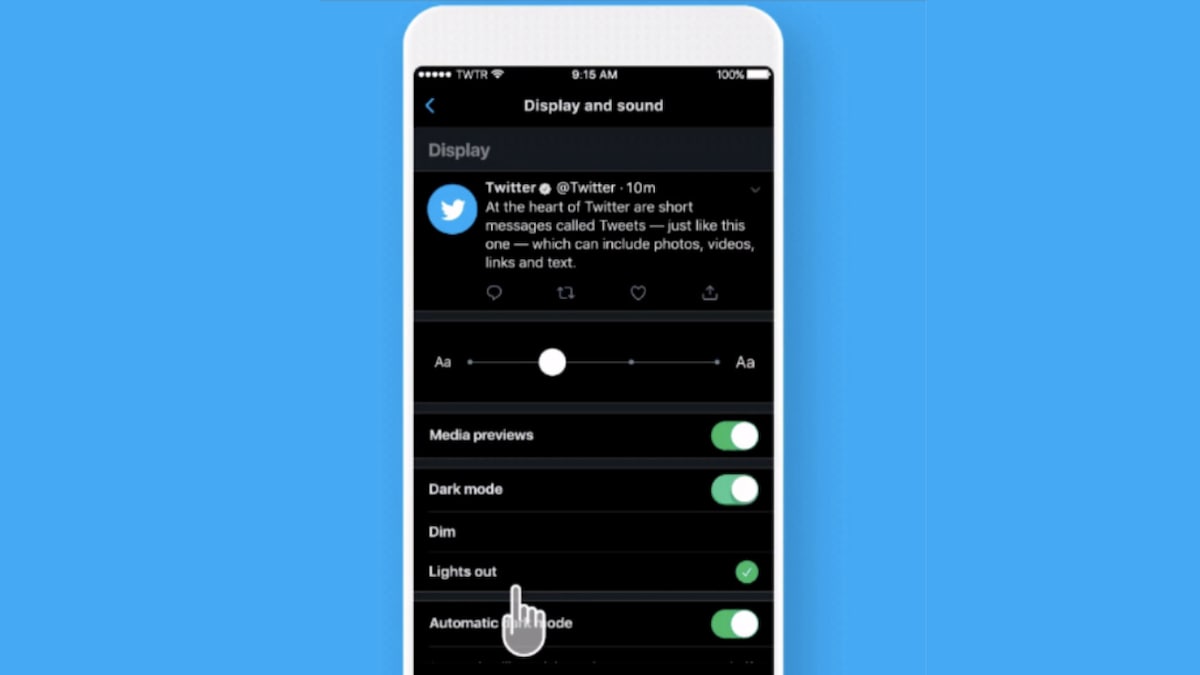 Twitter is now rolling out 'Lights Out', 'Automatic Dark Mode' for iOS users