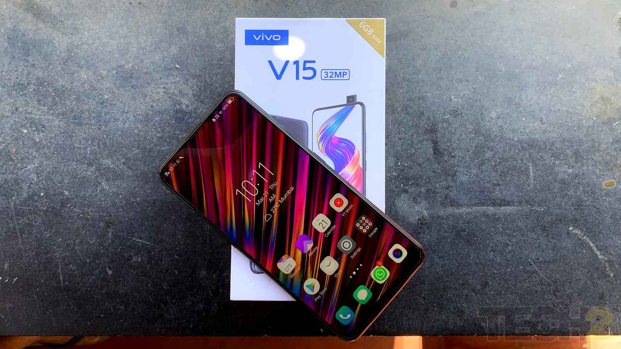 The Vivo V15. Image: tech2/Sheldon Pinto