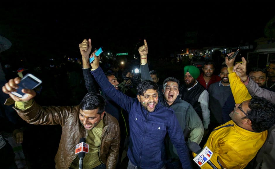 People celebrate after the return of Wing Commander Varthaman at Attari-Wagah border. PTI People celebrate after the return of Wing Commander Varthaman at Attari-Wagah border. PTI