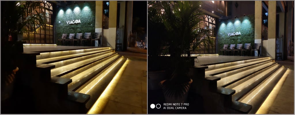 Galaxy A30 and Redmi Note 7 Pro night camera samples.