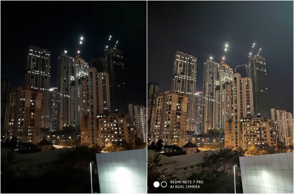 Samsung Galaxy A30 Scene Optimiser vs Redmi Note 7 Pro night mode.