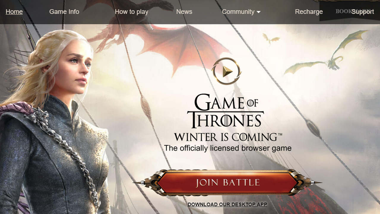 Game of Thrones Winter is Coming Official Website