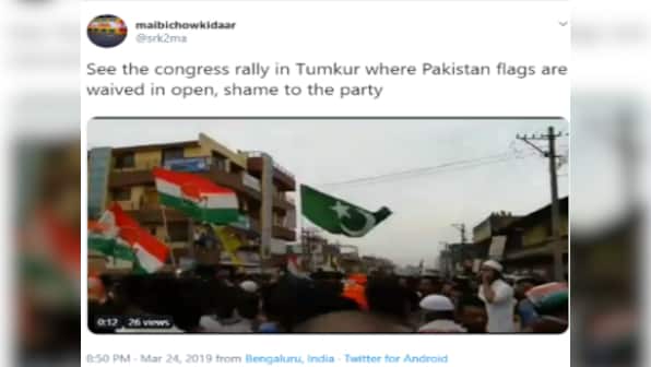 Fact Check: Flags of IUML waved at Congress Karnataka rally wrongly believed to be Pakistani flags