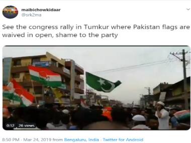 Fact Check: Flags of IUML waved at Congress Karnataka rally wrongly believed to be Pakistani flags