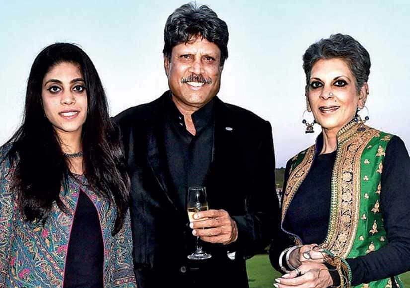 Kapil Dev with daughter Amiya. Image from Twitter @FansnStars