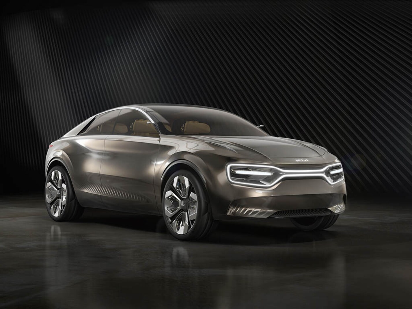 Kia shows off its Imagine EV crossover concept at the 2019 Geneva Motor Show.