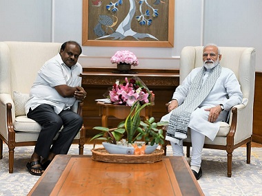 Narendra Modi meets HD Kumaraswamy: Karnataka CM asks PM for early release of Rs 2,064 drought relief fund Narendra Modi meets HD Kumaraswamy: Karnataka CM asks PM for early release of Rs 2,064 drought relief fund