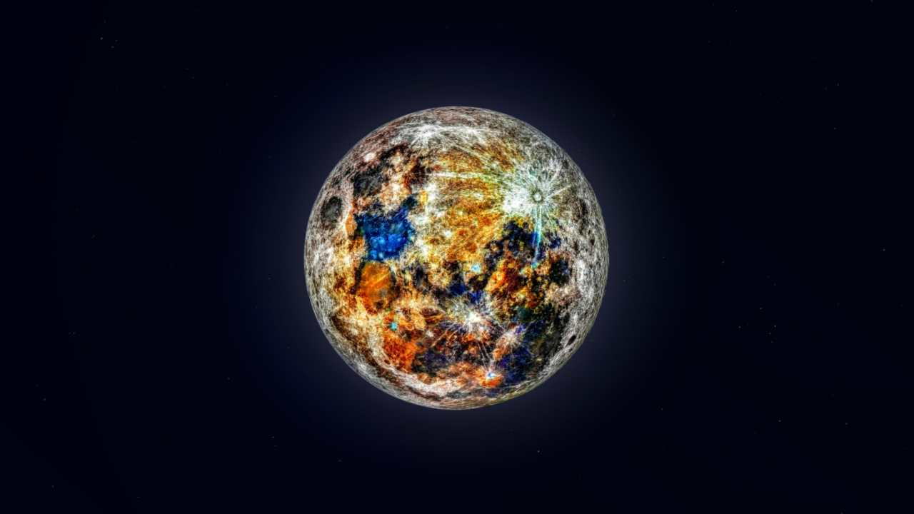 Moon's colourful mineral map revealed with 1,50,000 photographs of the Supermoon Moon's colourful mineral map revealed with 1,50,000 photographs of the Supermoon