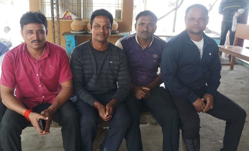 From left to right: The men who made it happen. Rohna's former kabaddi players Rajkumar Rajput, Ganesh Singh Chouhan, Dhanraj Vishwakarma and Gopal Singh Rajput (Sikandar).