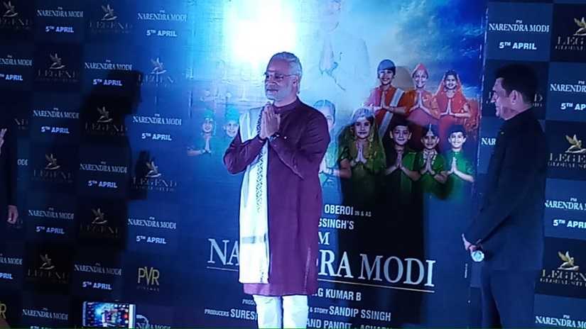Vivek Oberoi as Narendra Modi at the biopic's trailer launch