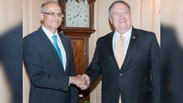 Secretary of State Michael Pompeo reaffirms US support to India in anti-terrorism fight in meeting with Foreign Secretary Vijay Gokhale