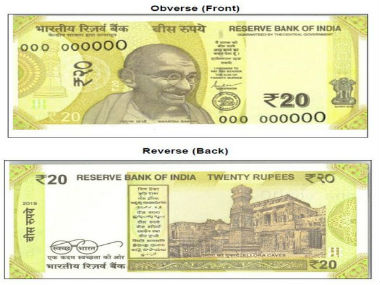 RBI to release new 'greenish-yellow' Rs 20 bank notes; earlier currency will continue to be legal tender RBI to release new 'greenish-yellow' Rs 20 bank notes; earlier currency will continue to be legal tender