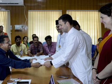 Rahul Gandhi files nomination from Wayanad with Priyanka in tow; slams PM for 'attacking idea of India' Rahul Gandhi files nomination from Wayanad with Priyanka in tow; slams PM for 'attacking idea of India'