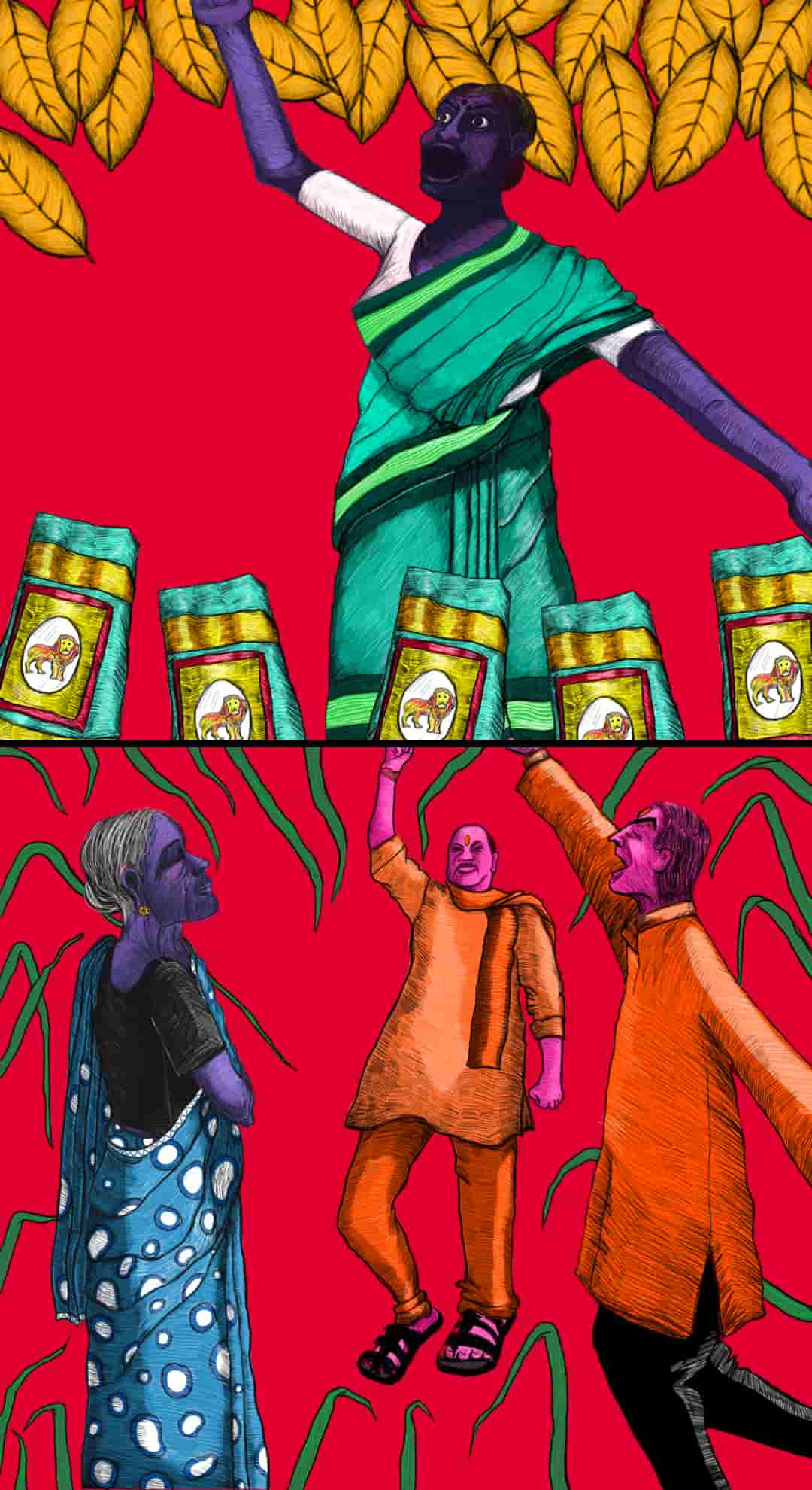 Padmavathi joined the Beedi Workers Union in 1957 and went on to become its general Secretary. Illustration by Shrujana Niranjani Shridhar