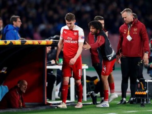 Europa League: Aaron Ramsey may have played his final Arsenal game after limping off with injury during win over Napoli Europa League: Aaron Ramsey may have played his final Arsenal game after limping off with injury during win over Napoli