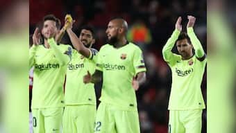 Champions League: Barcelona cruise to victory in second gear as Manchester United fail to reproduce PSG heroics