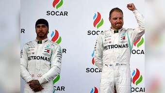 Formula 1 2019: 'Proud' Valtteri Bottas holds off Mercedes teammate Lewis Hamilton to win Azerbaijan Grand Prix