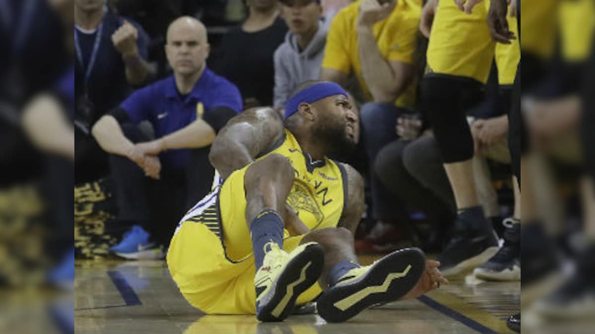 NBA Playoffs 2019: Warriors centre DeMarcus Cousins faces indefinite layoff after injuring quadriceps muscle