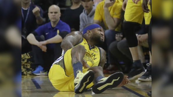 NBA Playoffs 2019: Warriors centre DeMarcus Cousins faces indefinite layoff after injuring quadriceps muscle