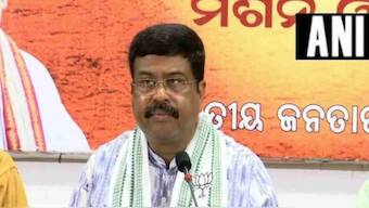 Union minister Dharmendra Pradhan takes part in 'Tiranga Padyatra' as a part of Azadi Ka Amrit Mahotsav