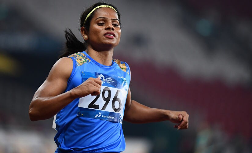 A surprise, formidable opponent may line-up at the start of the 200m final against Dutee, Bahrain's redoubtable Salwa Eid Naser. Jewel Samad/AFP