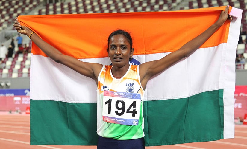 Gomathi Marimuthu was among those asked to go through a confirmatory trial at Patiala before final selection since she was one of those who had trained "outside the camp" and thus, according to AFI's assessment, less subject to dope-testing. Reuters/Ibraheem Al Omari