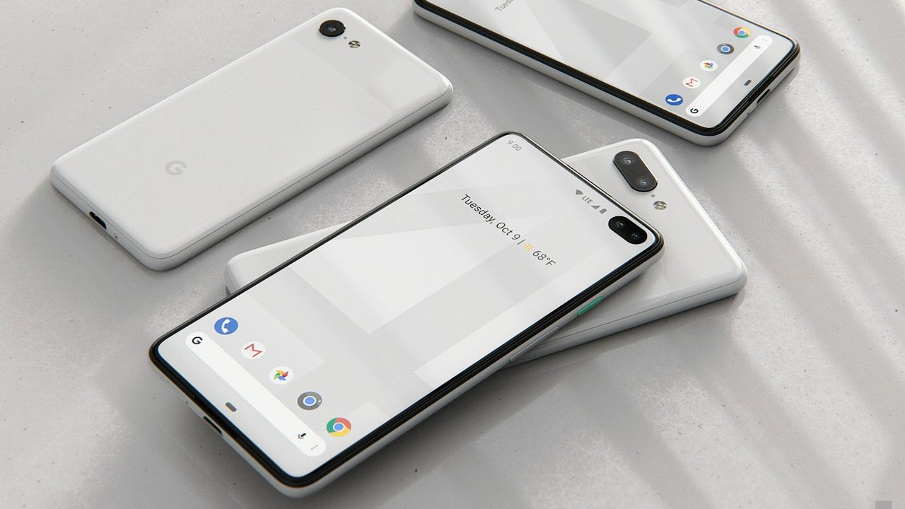 Google Pixel 4 appears alongside Pixel 3a in an Android 