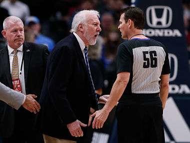 NBA: Spurs' coach Gregg Popovich ejected 63 seconds into team's loss to Nuggets; Gordon Hayward leads Celtics to win NBA: Spurs' coach Gregg Popovich ejected 63 seconds into team's loss to Nuggets; Gordon Hayward leads Celtics to win