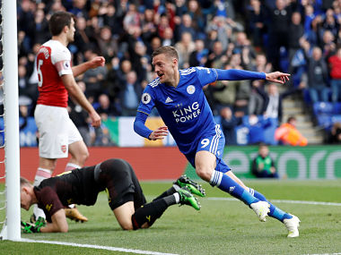 Premier League: Jamie Vardy nets brace as Leicester City deal hammer blow to Arsenal's top-four hopes Premier League: Jamie Vardy nets brace as Leicester City deal hammer blow to Arsenal's top-four hopes