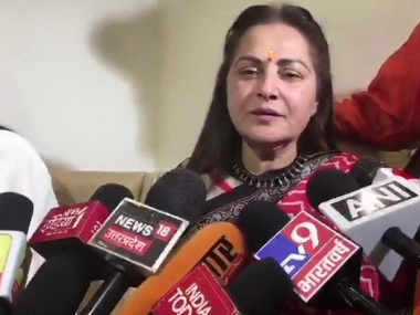 'Azam Khan has crossed all limits, people will not forgive him for this': Jaya Prada after SP leader makes 'sexist' jibe against her 'Azam Khan has crossed all limits, people will not forgive him for this': Jaya Prada after SP leader makes 'sexist' jibe against her