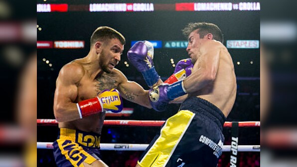 Vasiliy Lomachenko destroys Anthony Crolla with fourth round knock out to retain WBA and WBO titles