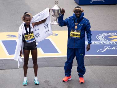Boston Marathon 2019: Lawrence Cherono sprints to victory in thrilling win; Worknesh Degefa claims women's title Boston Marathon 2019: Lawrence Cherono sprints to victory in thrilling win; Worknesh Degefa claims women's title