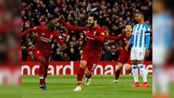 Premier League: Mohamed Salah, Sadio Mane star as Liverpool keep pressure on Manchester City with Huddersfield rout