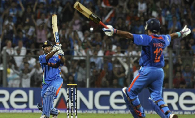 MS Dhoni's 91 not out in 2011 World Cup final helped India end the 28-year wait. AFP