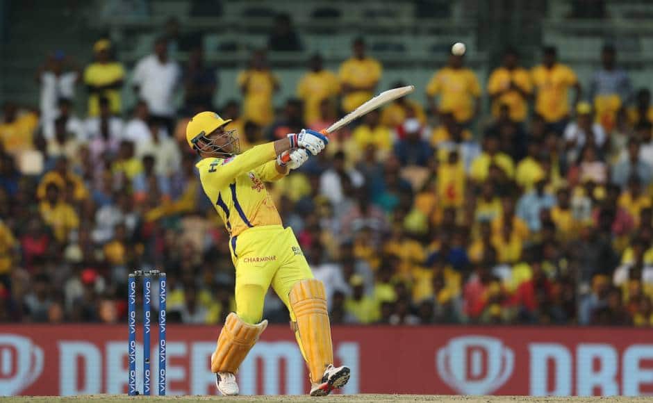 MS Dhoni (c) of Chennai Super Kings during match 18 of the Vivo Indian Premier League Season 12, 2019 between the Chennai Superkings and the Kings XI Punjab held at the M. A. Chidambaram Stadium in Chennai, Tamil Nadu on the 6th April 2019 Photo by: Ron Gaunt /SPORTZPICS for BCCI