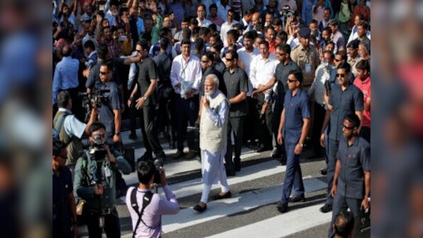 Spectacle of Narendra Modi's Varanasi roadshow likely to push Rahul Gandhi, Priyanka's rallies to background today
