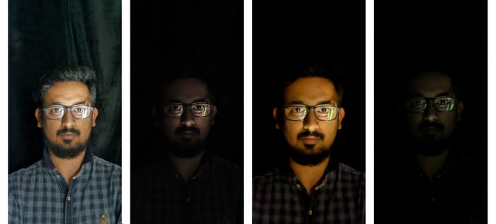 L to R: P30 Pro, Galaxy S10+, Pixel 3, iPhone XR. To give you an idea about how dark the scene was just look at what the iPhone XR captured and take the lighting about 2-3 stops lower.