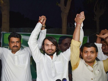 Tej Pratap Yadav floats Lalu Rabri Morcha; threatens to contest as Independent if mother does not contest from Bihar’s Saran Tej Pratap Yadav floats Lalu Rabri Morcha; threatens to contest as Independent if mother does not contest from Bihar’s Saran