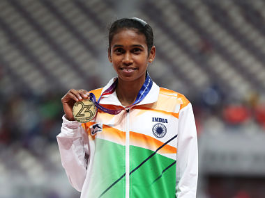 Asian Athletics Championships 2019: PU Chitra defends 1500m title to win India's third gold; 200m bronze for Dutee Chand Asian Athletics Championships 2019: PU Chitra defends 1500m title to win India's third gold; 200m bronze for Dutee Chand