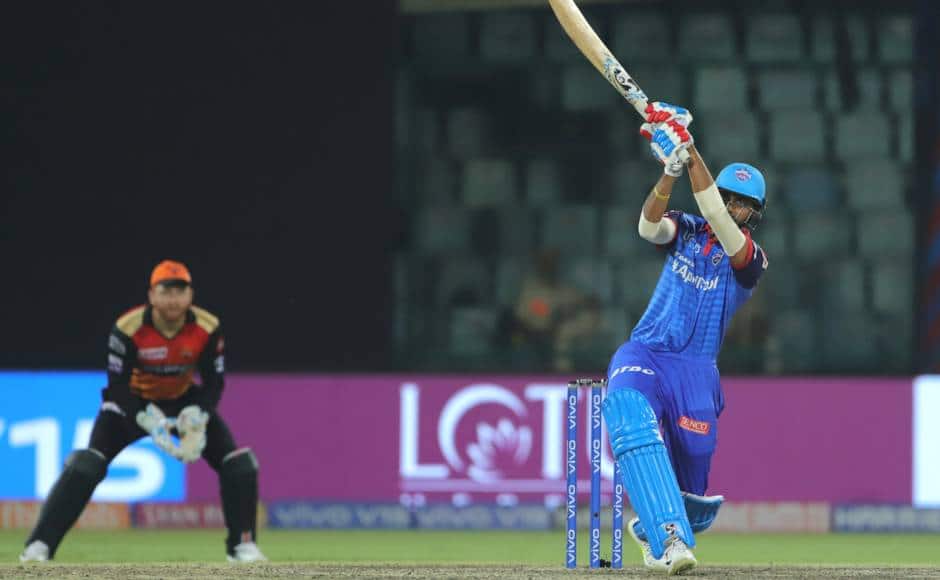 Axar Patel of Delhi Capitals bats during match 16 of the Vivo Indian Premier League Season 12, 2019 between the Delhi Capitals and the Sunrisers Hyderabad held at the Feroz Shah Kotla Ground, Delhi on the 4th April 2019 Photo by: Deepak Malik /SPORTZPICS for BCCI