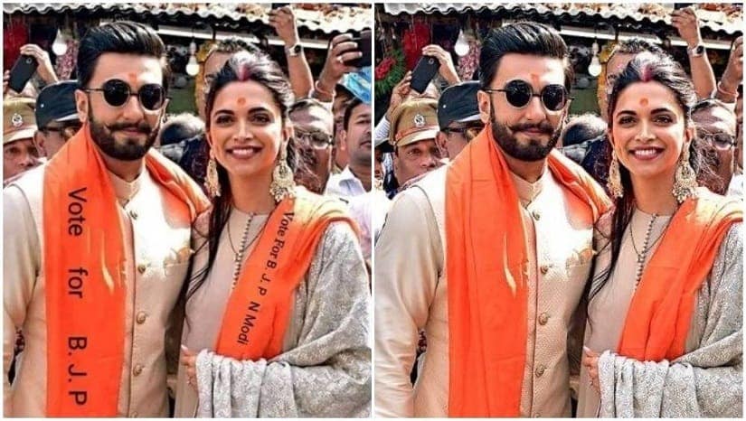 Ranveer Singh, Deepika Padukones digitally altered images go viral, show them campaigning for BJP