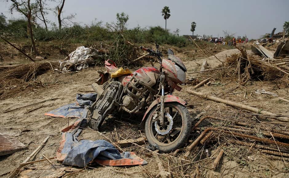 High winds flipped cars and blew one passenger bus off a highway, causing fatalities. According to police, many people were either killed after getting buried under rubble of houses and metal roofs that flung all over the settlements, or after coming under the electric pylons and trees that were uprooted as the disaster advanced. Reuters High winds flipped cars and blew one passenger bus off a highway, causing fatalities. According to police, many people were either killed after getting buried under rubble of houses and metal roofs that flung all over the settlements, or after coming under the electric pylons and trees that were uprooted as the disaster advanced. Reuters