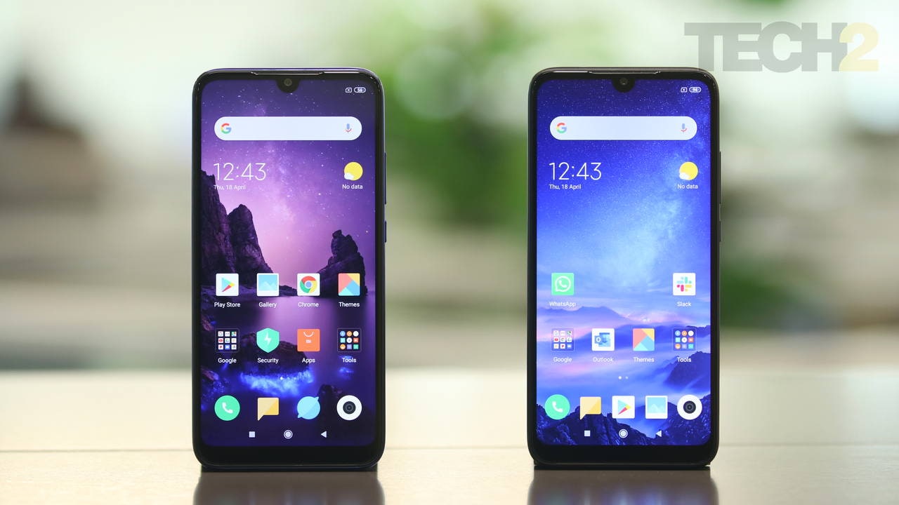 The Redmi Y3 and the Redmi 7 look absolutely identical in terms of design. Image: tech2/ Omkar P