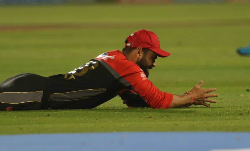 Virat Kohli dropped RR skipper Ajinkya Rahane off a tough chance. Sportzpics