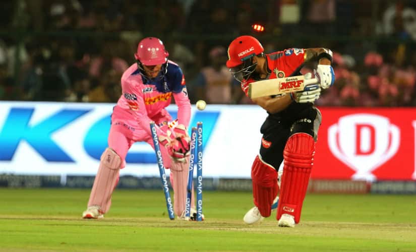 Virat fell to a Shreyas Gopal googly. Sportzpics.