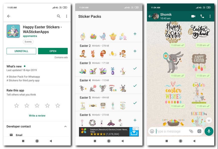 Easter 2019 How to find and use WhatsApp Stickers to