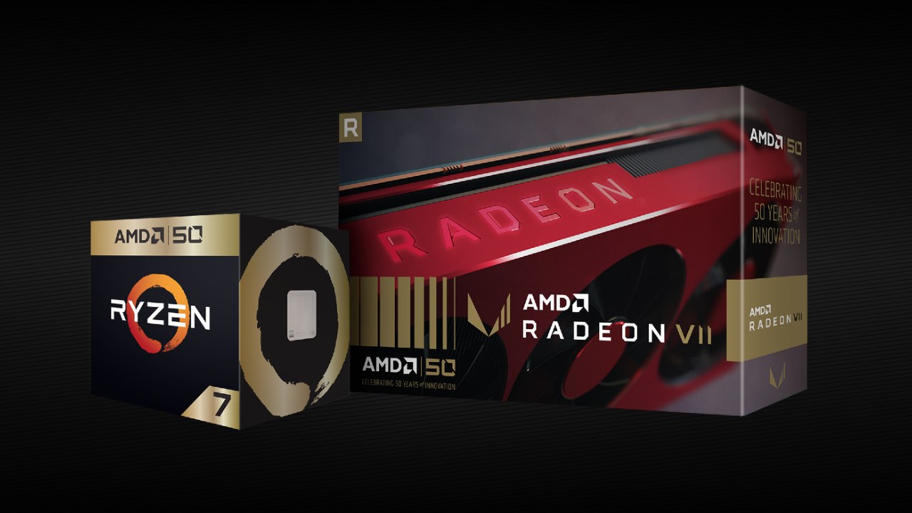 AMD Ryzen 7 2700X and Radeon VII Gold Editions.