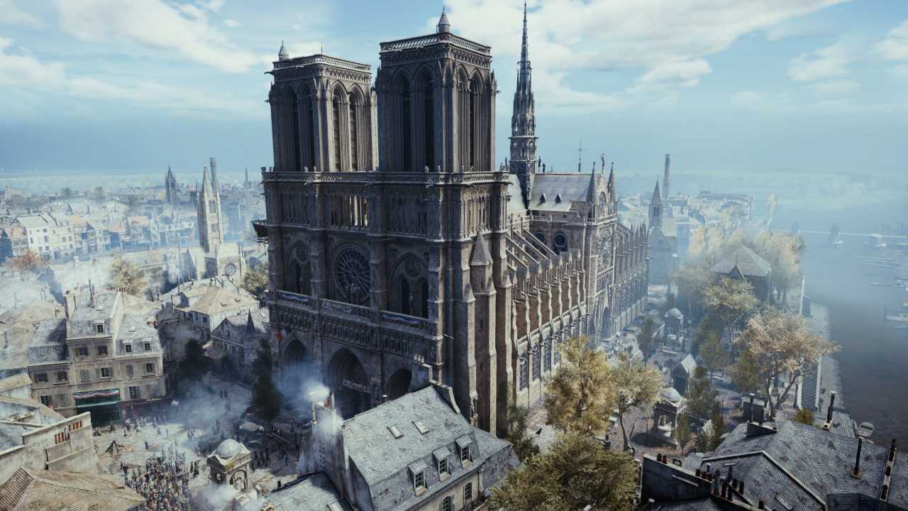 Notre-Dame cathedral in Assassin's Creed Unity. Image: Ubisoft.
