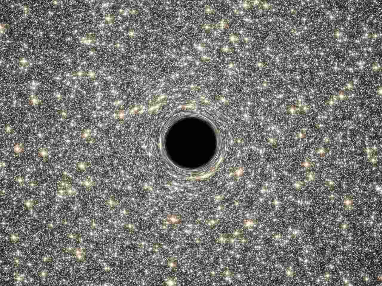 A supermassive black hole with more than 4.1 million times the mass of the Sun is right in the centre of the Milky Way, just 26,000 light-years away! And as we speak, it’s in the process of tearing apart entire stars and star systems. Image: NASA Goddard Space Flight Center/Flickr A supermassive black hole with more than 4.1 million times the mass of the Sun is right in the centre of the Milky Way, just 26,000 light-years away! And as we speak, it’s in the process of tearing apart entire stars and star systems. Image: NASA Goddard Space Flight Center/Flickr